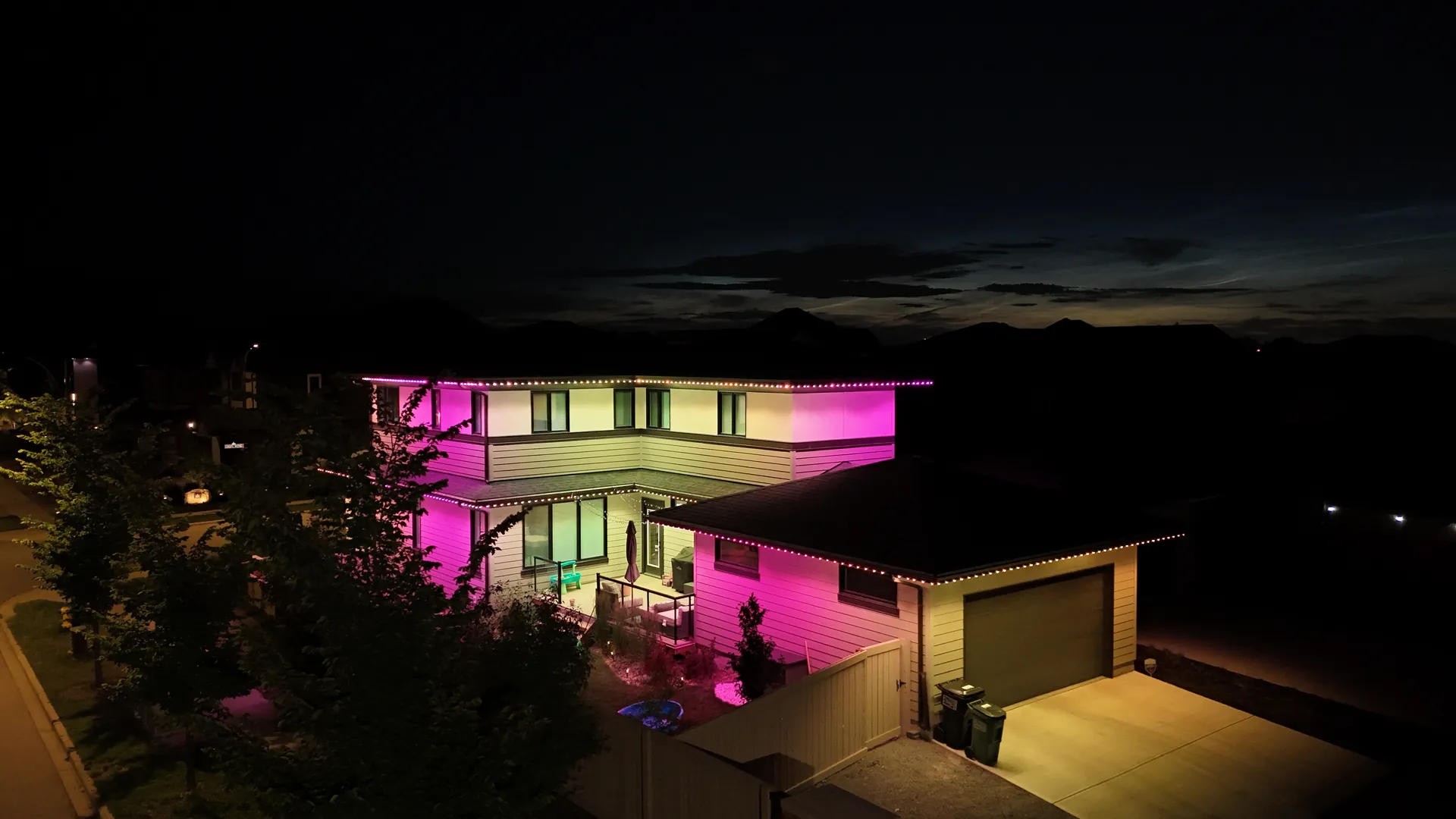 Permanent LED lighting installation in Glenora, Edmonton